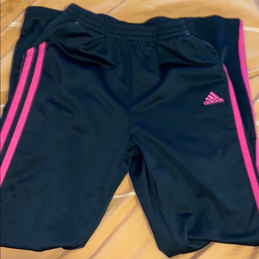 Adidas Classic Black Pink 3 Stripes Track